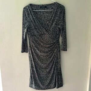Lauren Ralph Lauren Snake skin faux Wrap dress size 0P